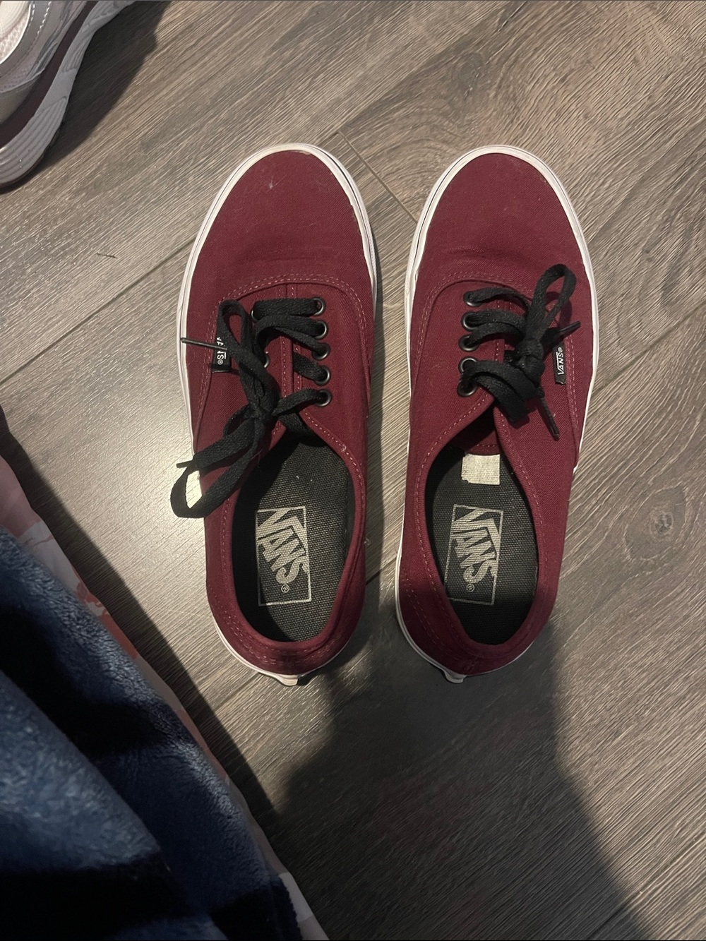 Vans Men's Low-Top Canvas Sneakers - Burgundy - Picture 2 of 3